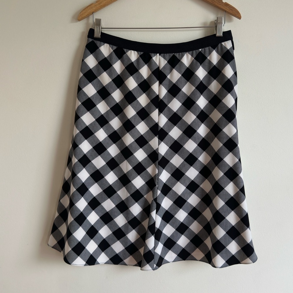 Ann Taylor || Black and White Checkered Women's Skirt size 8